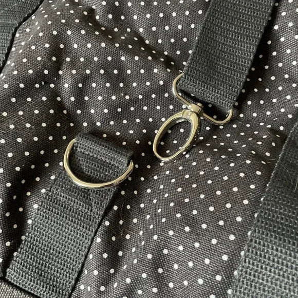 thirty one Fold Over Weekender in Charcoal City Swiss Dot - Picture 2 of 12